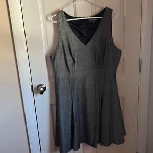 Modcloth black and gray empire waist dress.